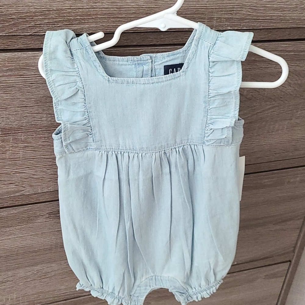 Gap denim rompers